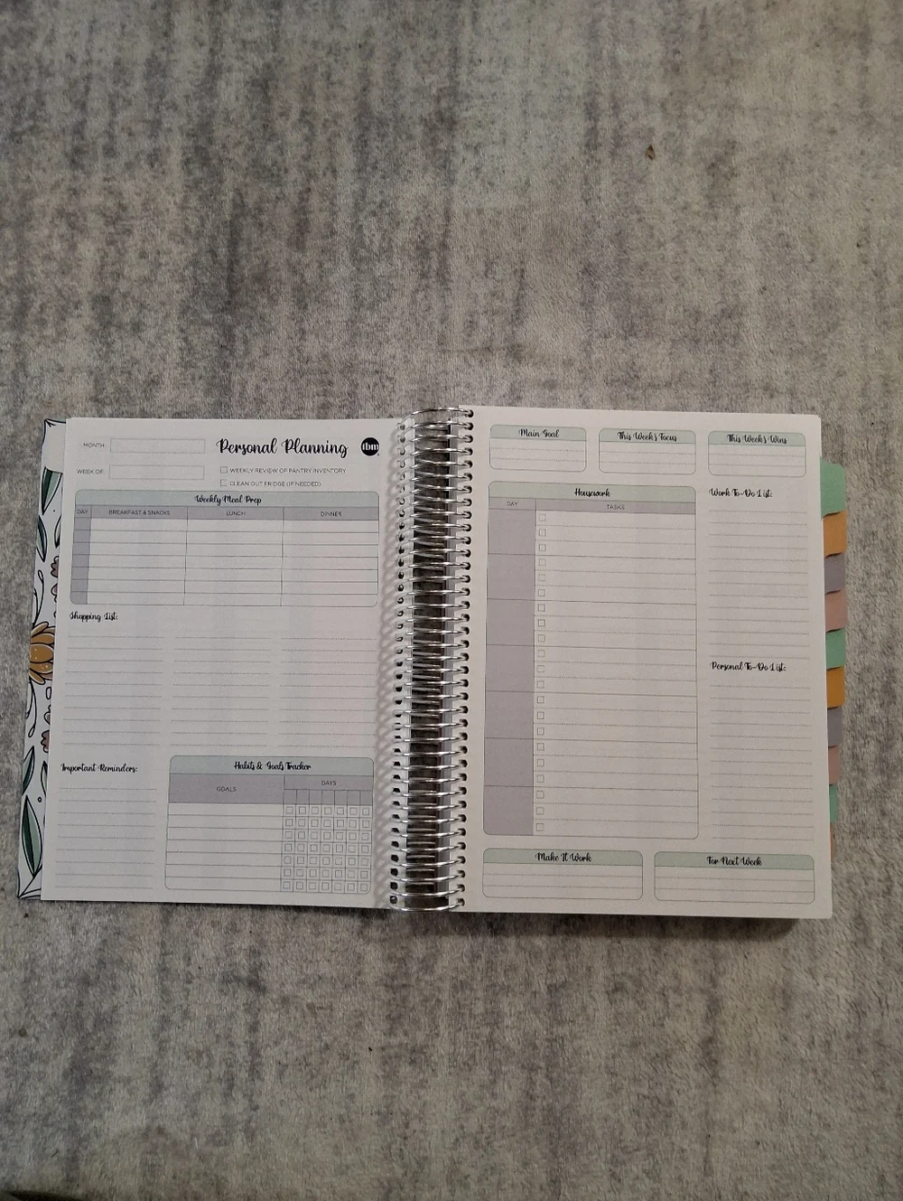 FULL SIZE Live Rich Planner - Happy Floral UNDATED The Budget Mom NWT